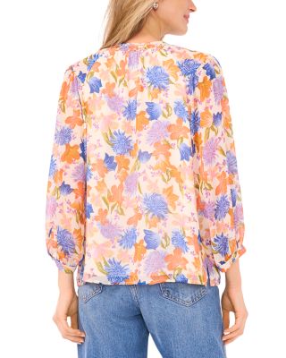 Tie Neck Peasant Top