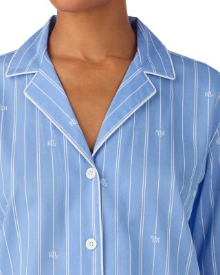 Long Sleeve Classic Sateen Notch Collar Long Pant Pajama Set