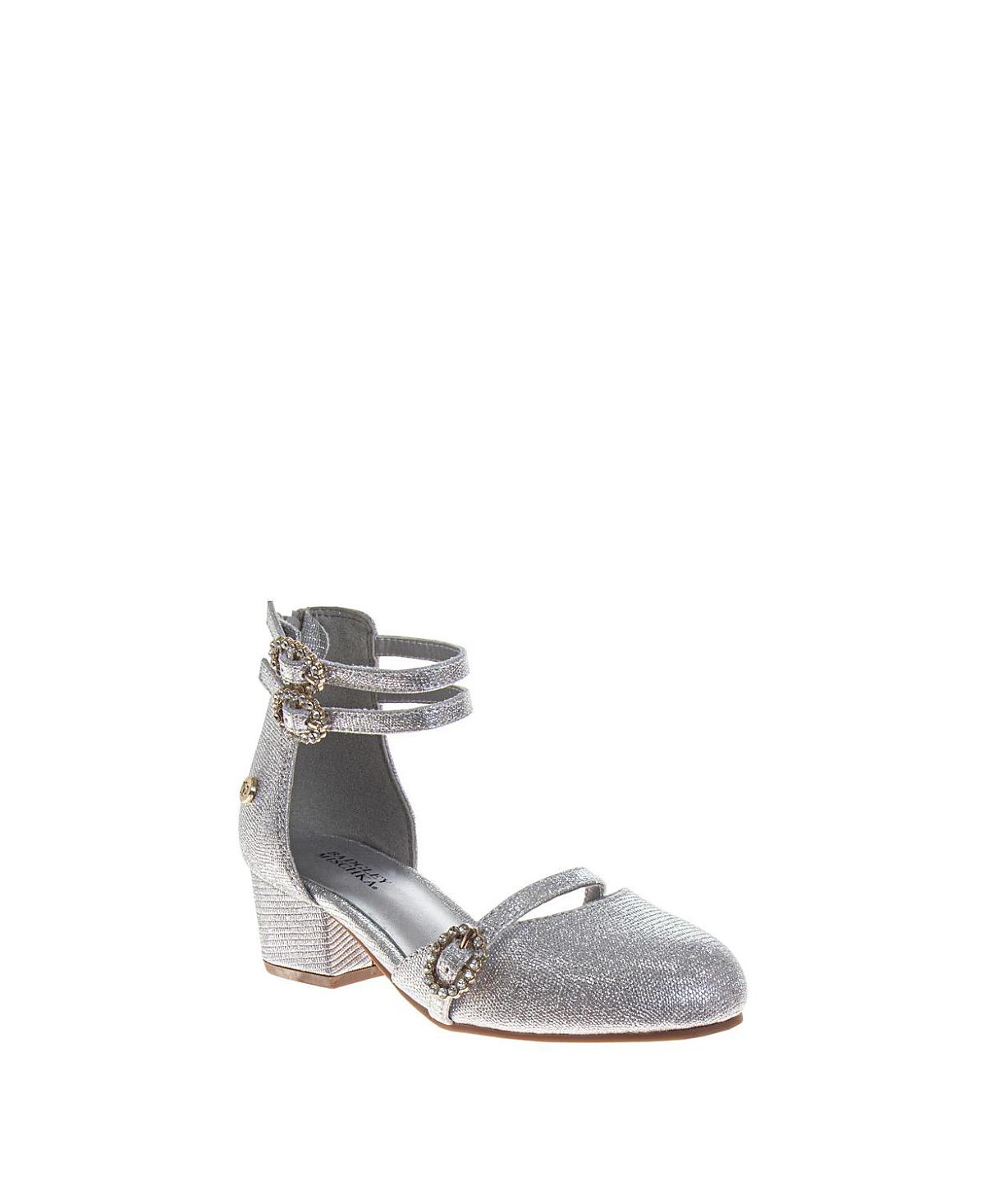 Badgley Mischka Girls' Elegant Glittery Rhinestones Dress Sandals - Toddler, Little Kid, Big Kid