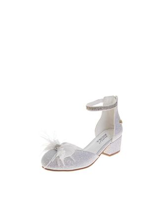 Girls' Glittery Rhinestones and Ribbon Dress Sandals - Toddler, Little Kid, Big Kid