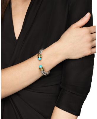 Renaissance&reg; Cable Flex&reg; Bracelet in Sterling Silver with 14K Yellow Gold, 9mm