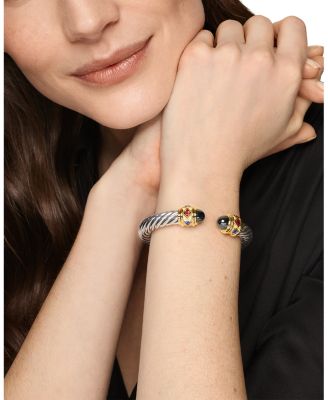 Renaissance&reg; Cable Flex&reg; Bracelet in Sterling Silver with 14K Yellow Gold, 9mm