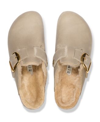 Women's Boston Big Buckle Shearling Clogs