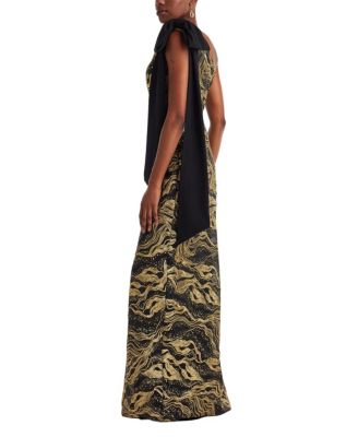  Shariza Bow-Shoulder Gown