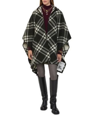  Reversible Check Wool Cape