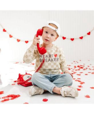 Boys' Heartbreaker Checkered Valentine's Day Sweatshirt - Little Kid, Big Kid