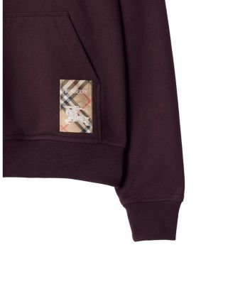  Check Label Cotton Hoodie