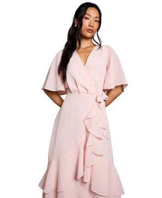 Angel Sleeve Bridesmaid Maxi Dress