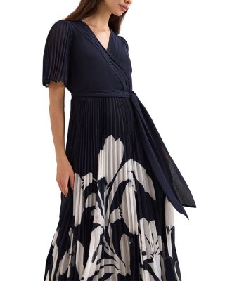 Abigail Pleated Wrap Dress