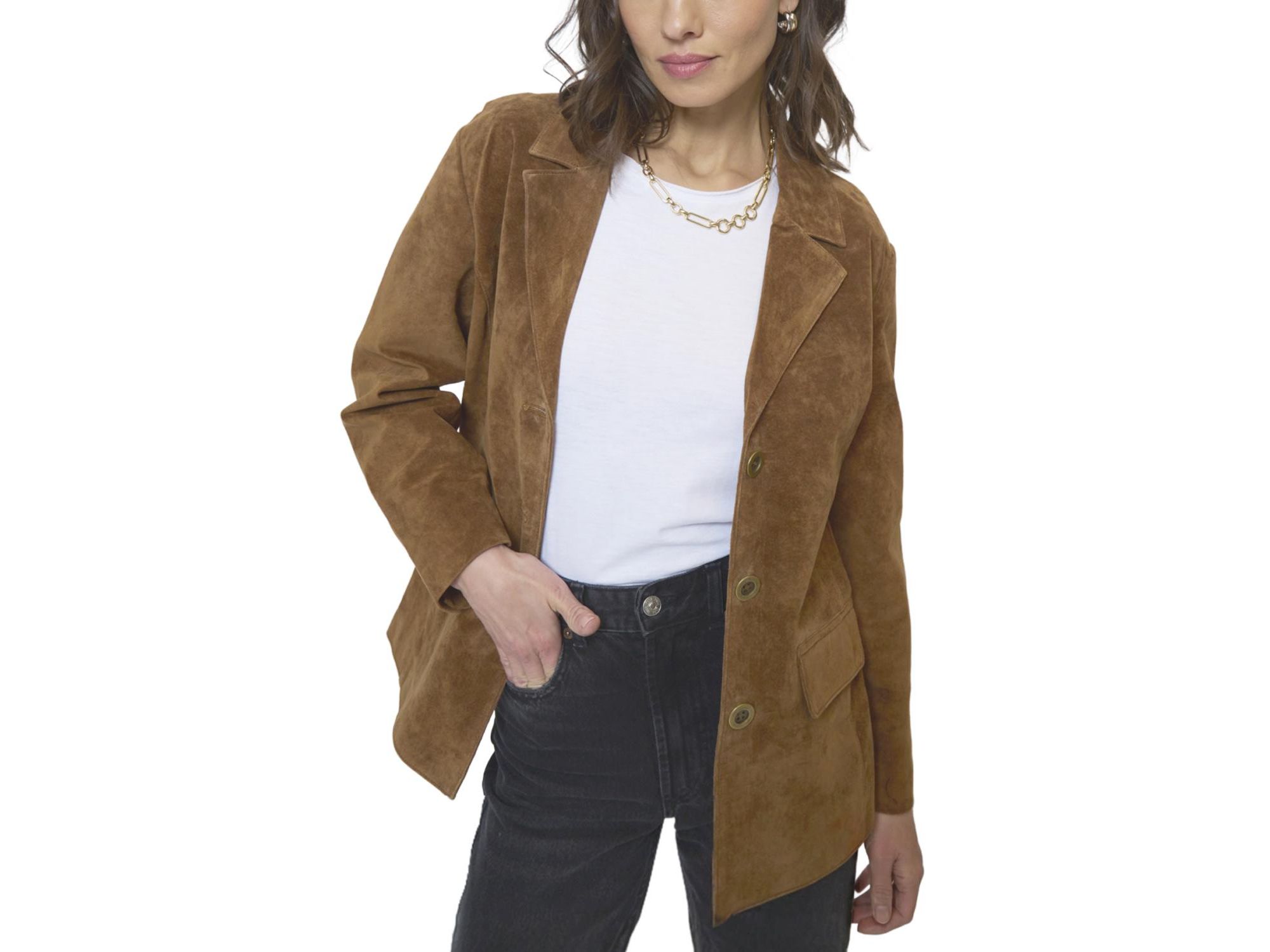 Women's Atlas Suede Bf Blazer - Image 1