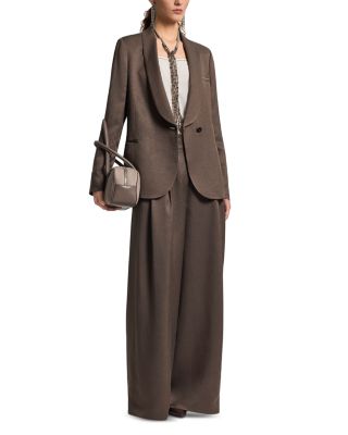 Shawl Lapel Single Button Blazer