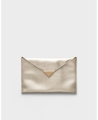 Saffiano Leather Envelope Clutch