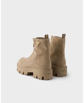 Women's Suede Booties with Zip