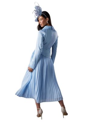 Tailored Pleat Skirt Midi Dress