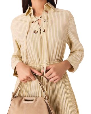 Rossima Eyelet Pleated Maxi Dress