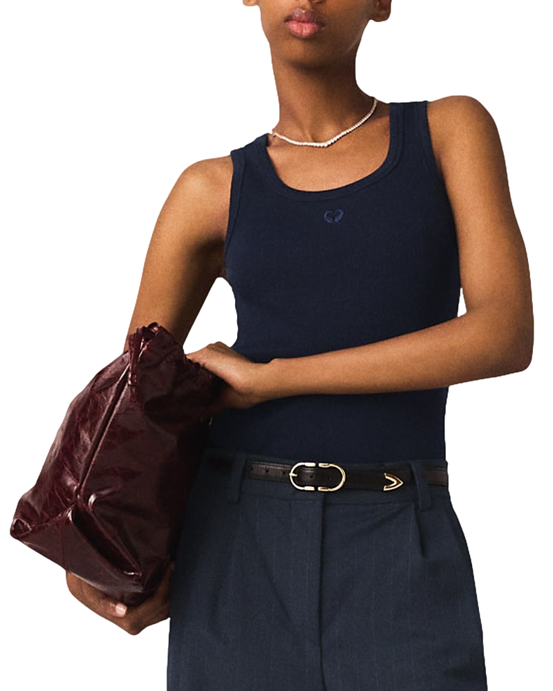 Maje Rib Knit Tank Top