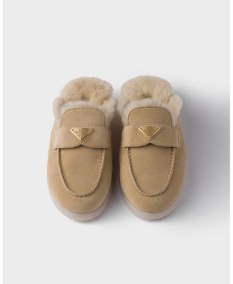 Women's Suede and Shearling Mules
