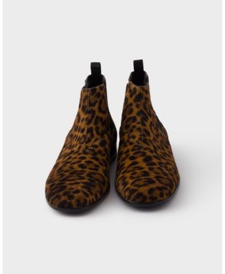  Women's Printed Leather Booties