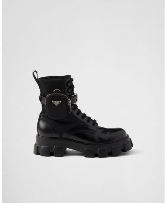 Men's Monolith Brushed Leather and Re-Nylon Boots with Pouch