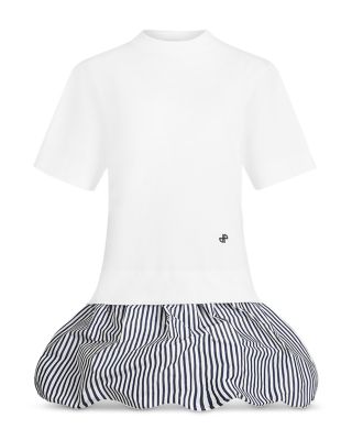 Mixed Media Faille Tee Dress