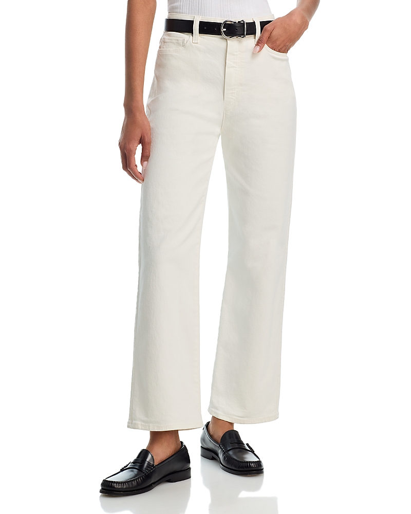 Paige Stevie High Rise Ankle Jeans in Cream Cloud