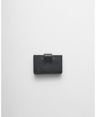 Saffiano and Smooth Leather Card Holder