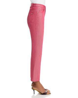 Colored Denim Stevie High Rise Ankle Jeans in Chilli Pepper