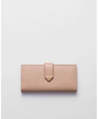 Large Saffiano and Smooth Leather Wallet