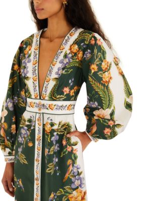 Nature Green Linen Maxi Dress