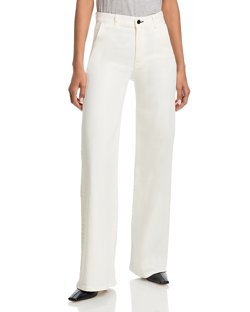 Askk Ny Brighton High Rise Trouser Jeans in Ivory