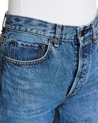 Rosebowl High Rise Straight Jeans in Port