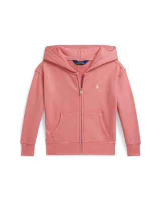 Girls' Terry Full-Zip Hoodie & Wide Leg Sweatpants - Little Kid