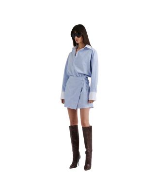 Portea Wrapped Long Sleeve Shirt Dress