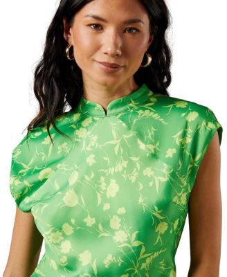 Crinkle Satin Button Side Midi Dress