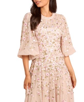 Sylvia Round Neck Ankle Gown