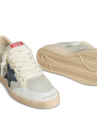 Unisex Ballstar Suede & Cracked Leather Sneakers