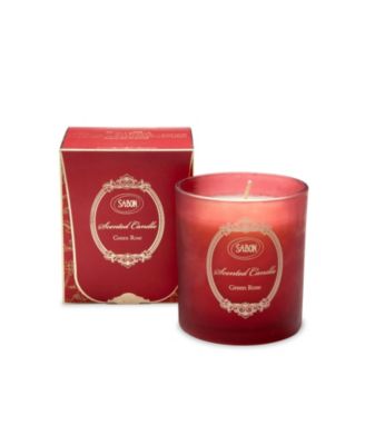  Glass Green Rose Candle, 230Gr