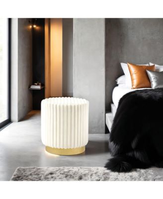  Lillian Upholstered Ottoman with Plinth Base