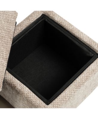  Lyra Chenille Cube Storage Ottoman