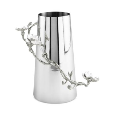 Silver Orchid Vase