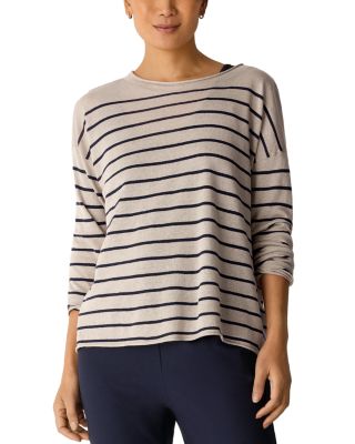 Linen Cotton Jewel Neck Sweater