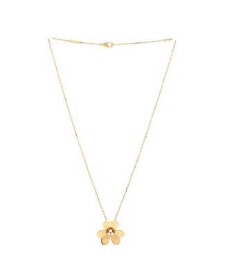  Large Frivole Pendant Necklace 18K Gold with Diamonds, 14.5 - 16.25"