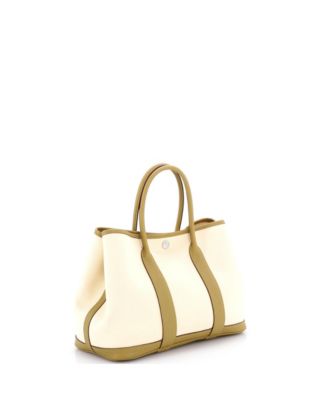 30 Garden Party Tote Toile and Leather