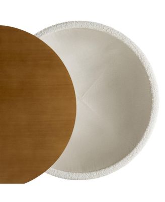  Tridome Round Boucle Upholstered Storage Coffee Table