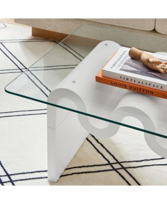  Ondine Glass Top Coffee Table