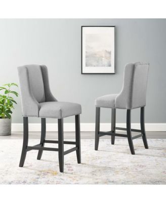  Baron Upholstered Fabric Counter Stool, Set of 2