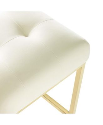 Privy Gold Stainless Steel Performance Velvet Counter Stool