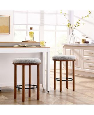 Fable Boucle Fabric Counter Stools Set of 2