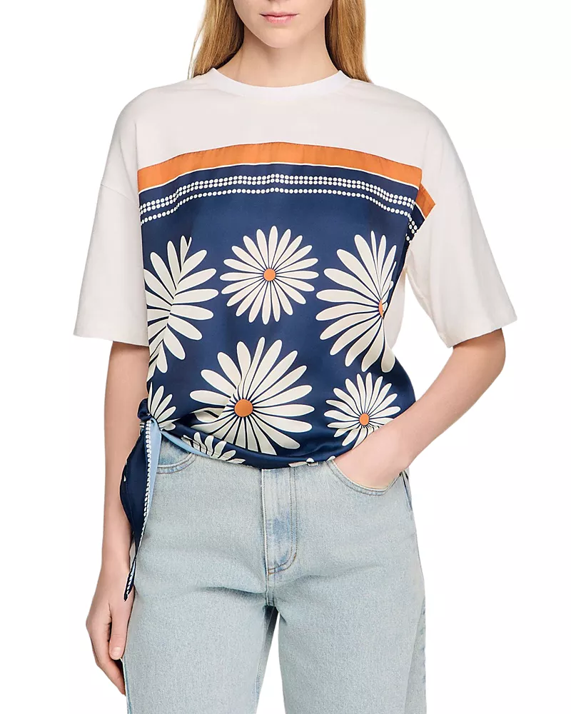 Sandro Scarf Print Tee