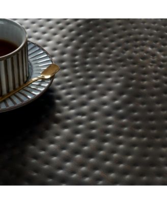  Mella 32 Inch Metal Hammered Coffee Table